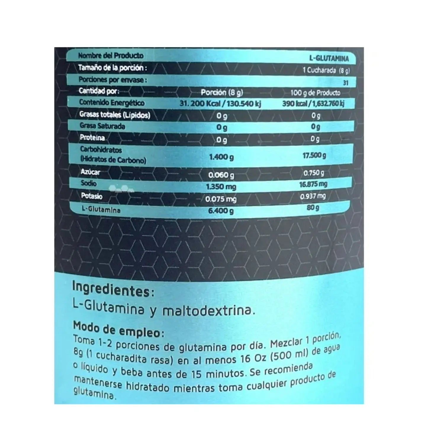 HIGH POWER GLUTAMINA 250 G HIGH POWER