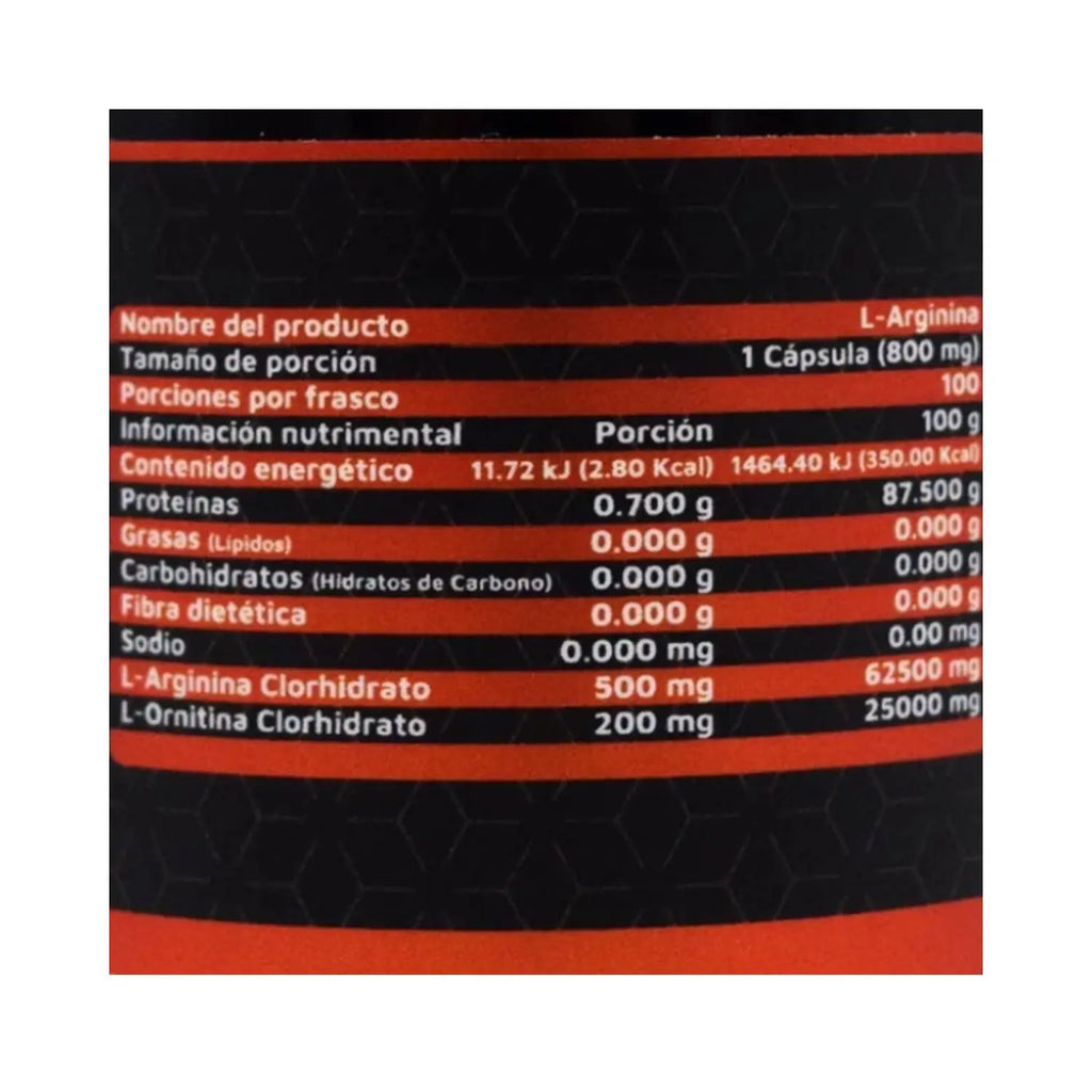 High power L-Arginina 100 cápsulas 500mg sfn
