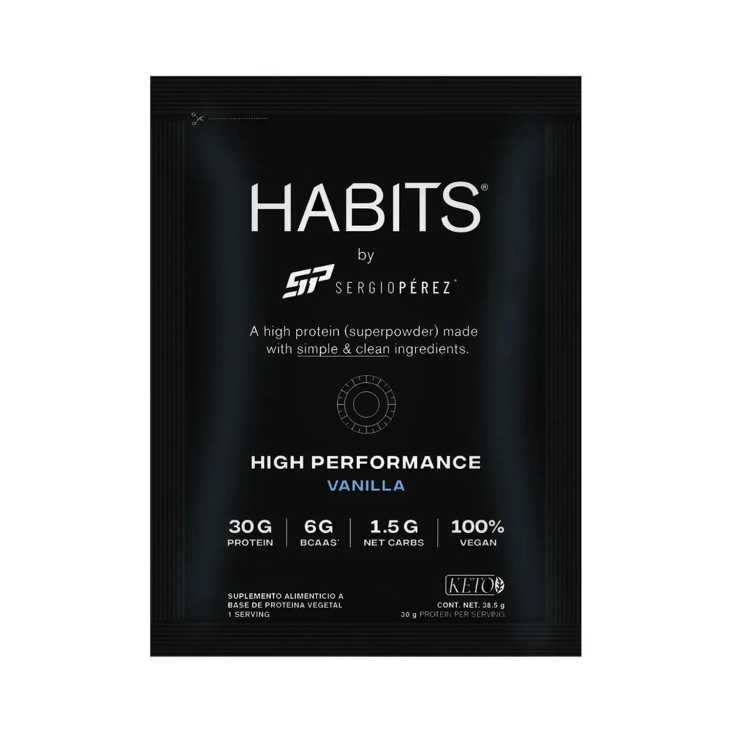 Habits Proteína Vegana By Checo Perez 16 sachets de 39gr Sfn vainilla