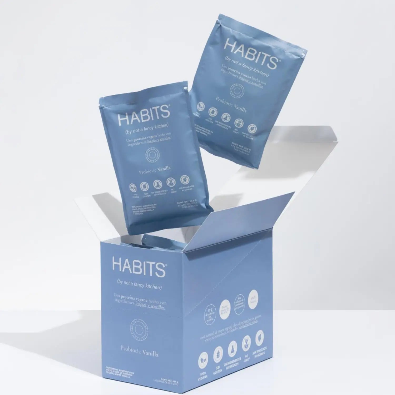 Habits Proteína Vegana Probioticos 16 Sachets De 30.5gr Sfn Vainilla