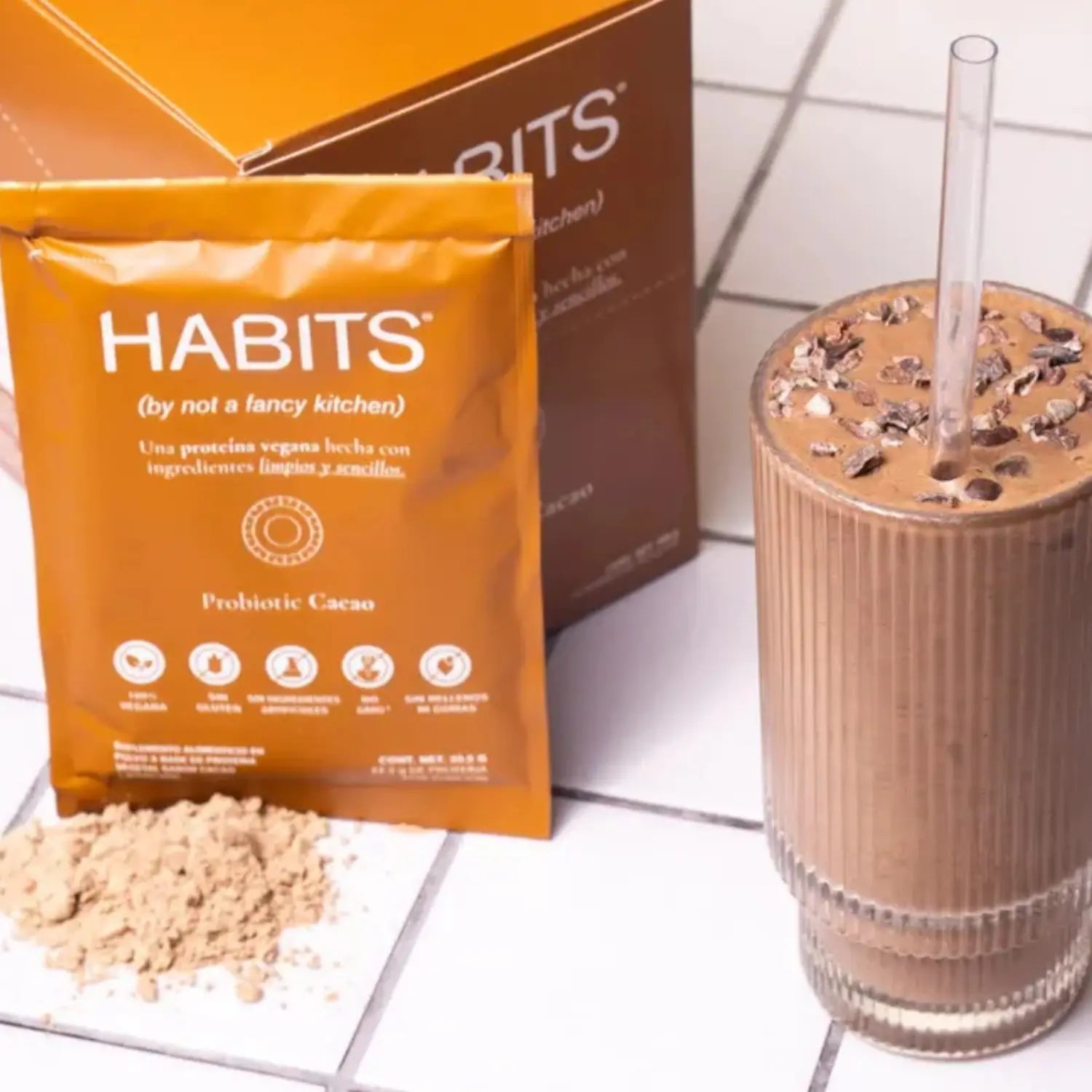 Habits Proteína Vegana Probioticos 16 Sachets De 30.5gr CACAO
