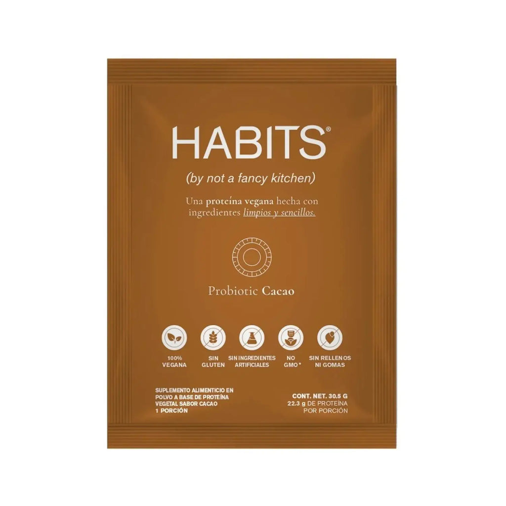 Habits Proteína Vegana Probioticos 16 Sachets De 30.5gr CACAO