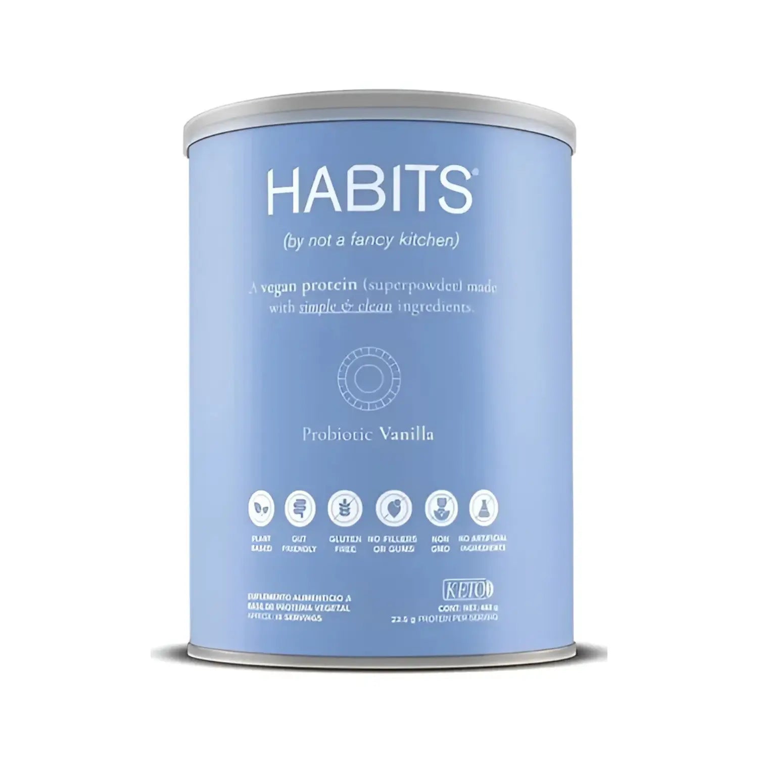 Habits Proteína Vegana Probioticos 488g Sfn VAINILLA