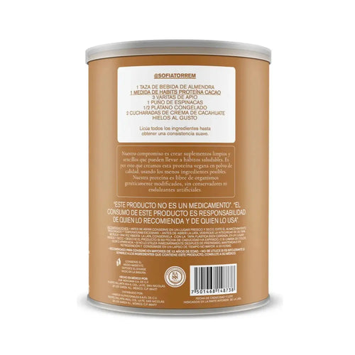 Habits Proteína Vegana Probioticos 488g Sfn CACAO