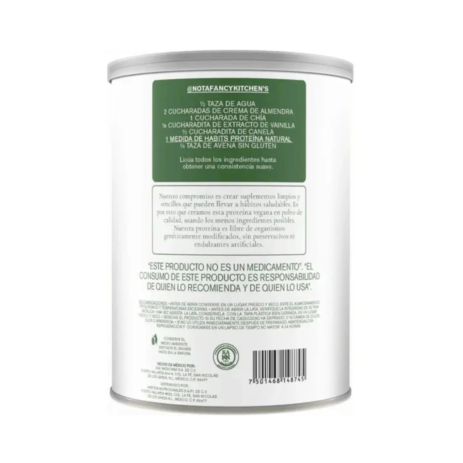 Habits Proteína Vegana Probioticos 488g Sfn NATURAL