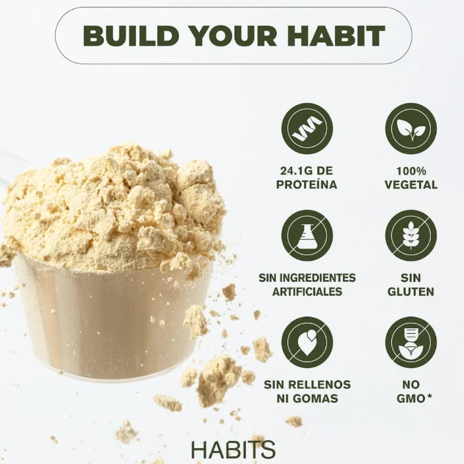 Habits Proteína Vegana Probioticos 488g Sfn NATURAL