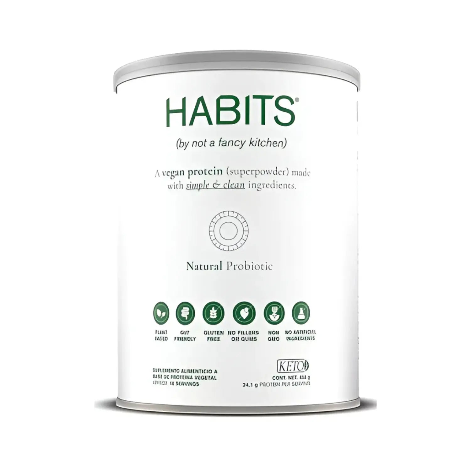 Habits Proteína Vegana Probioticos 488g Sfn NATURAL