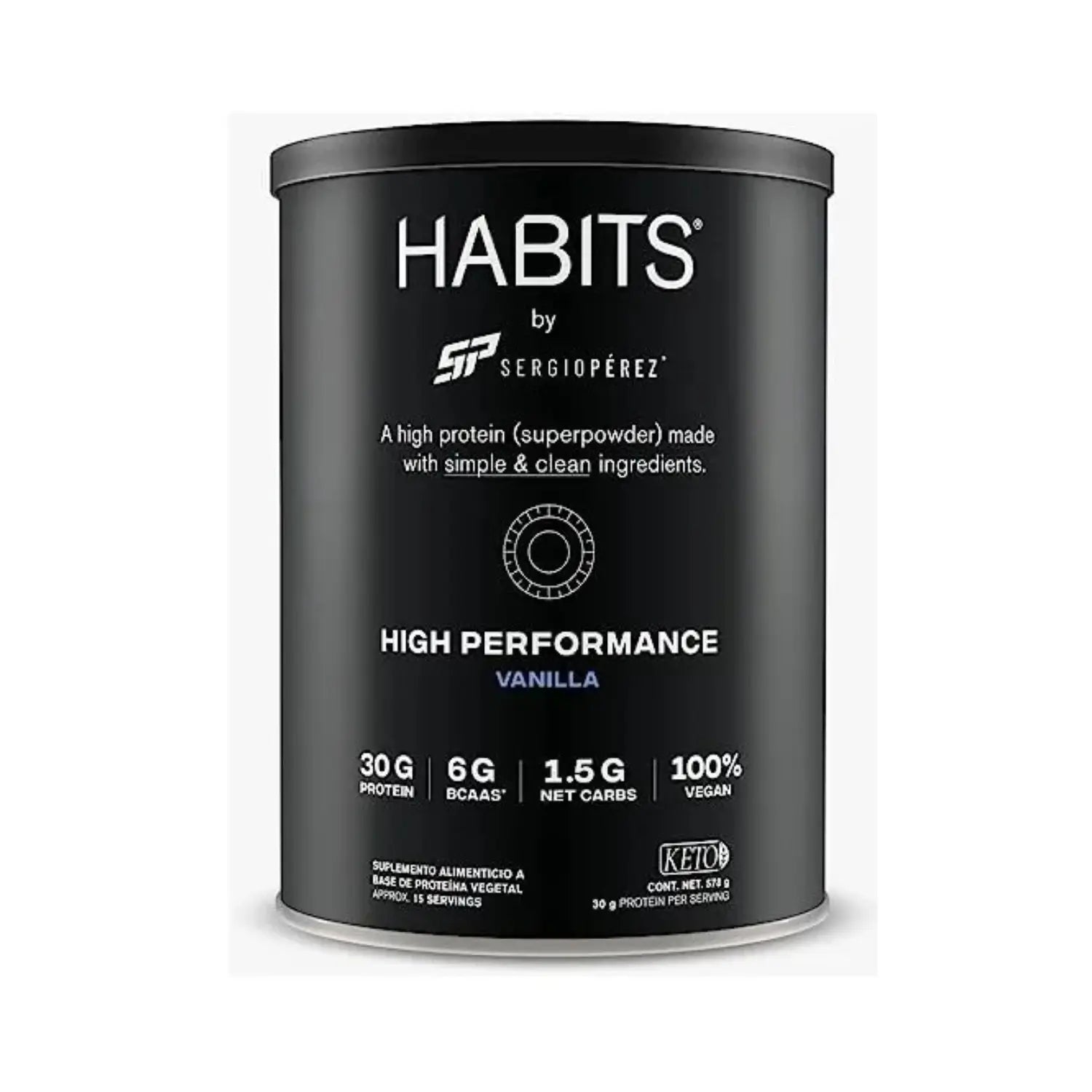Habits Proteína Vegana By Checo Perez Vainilla 15serv Sfn