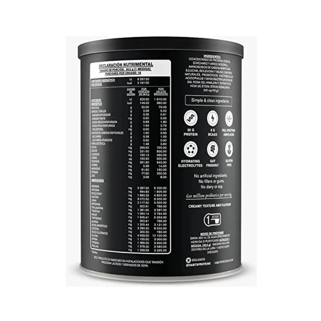 Proteína Habits Vegana By Checo Perez 578g 15serv Sfn SABOR CACAO