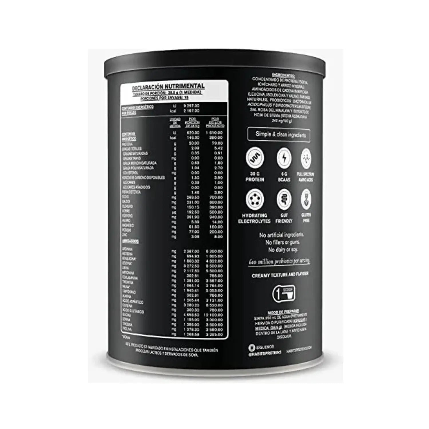 Proteína Habits Vegana By Checo Perez 578g 15serv Sfn SABOR CACAO
