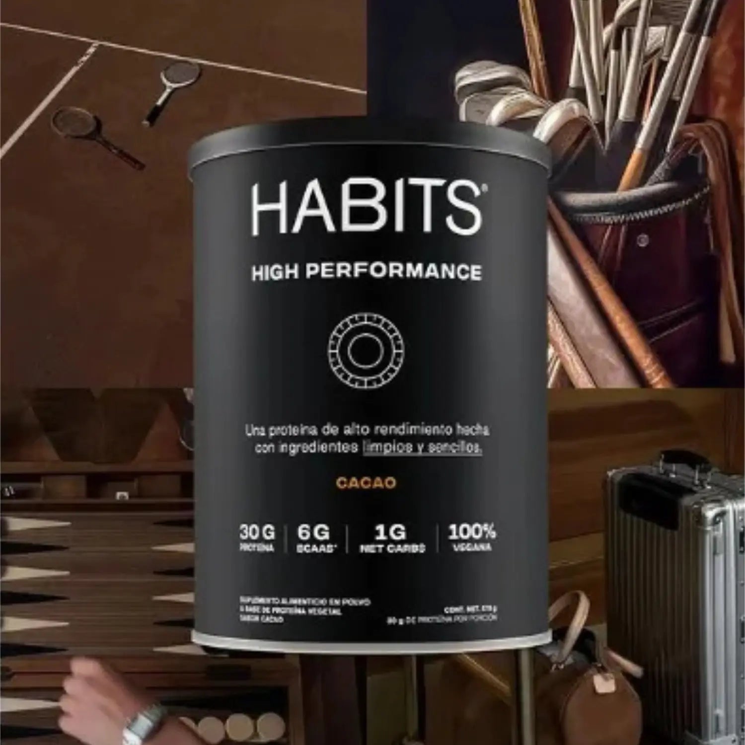 Proteína Habits Vegana By Checo Perez 578g 15serv Sfn SABOR CACAO