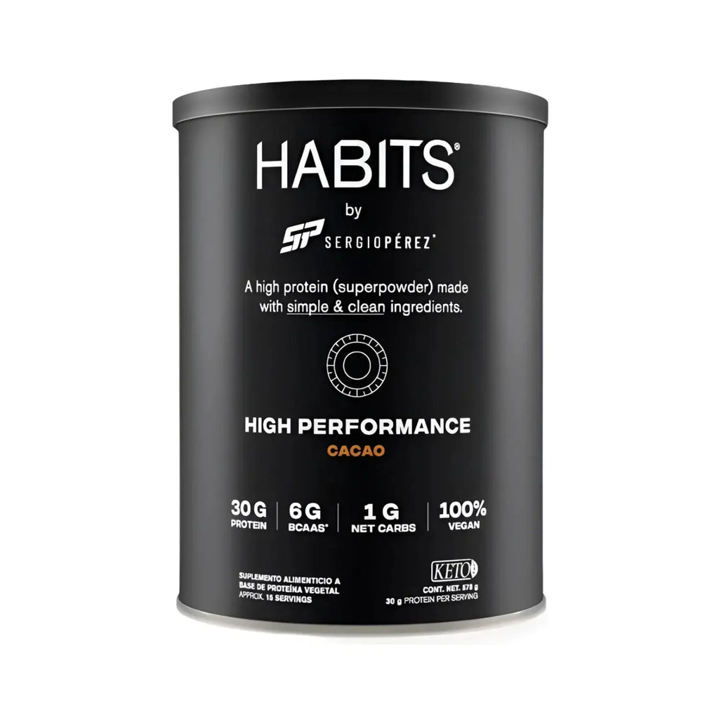 Proteína Habits Vegana By Checo Perez 578g 15serv Sfn SABOR CACAO