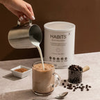 Habits Proteína Vegetal Macchiato 488 g | Proteína vegana con probióticos | 23.5 g de proteína por porción | Fuente natural de BCAAs | Sin azúcar añadida y sin gluten | Suplemento alimenticio
