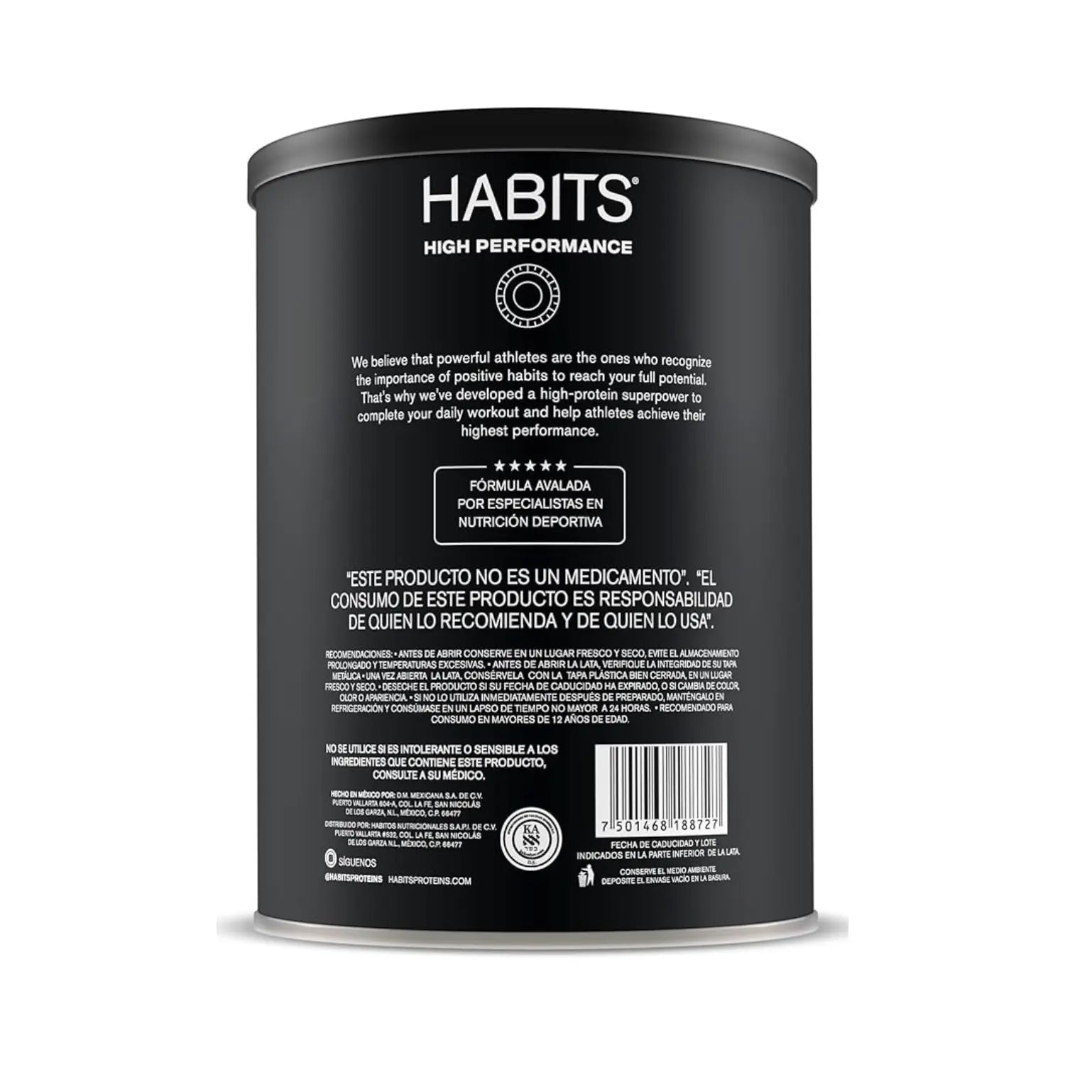 Habits Proteína Vegana By Checo Perez 1078g 27 serv Sfn vainilla