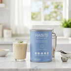 Habits Proteína Vegana Probiotic Vainilla 1220 g | Proteína vegetal con probióticos | 23.5 g de proteína por porción | Fuente natural de BCAAs | Sin azúcar añadida y sin gluten | Suplemento alimenticio