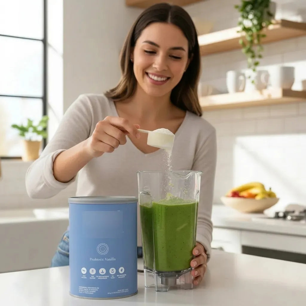Habits Proteína Vegana Probiotic Vainilla 1220 g | Proteína vegetal con probióticos | 23.5 g de proteína por porción | Fuente natural de BCAAs | Sin azúcar añadida y sin gluten | Suplemento alimenticio