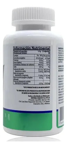 NATURAL HEALTH | Magnesio y Jengibre | 60 Cápsulas de 750 mg | Apoyo Muscular, Digestivo y Bienestar General