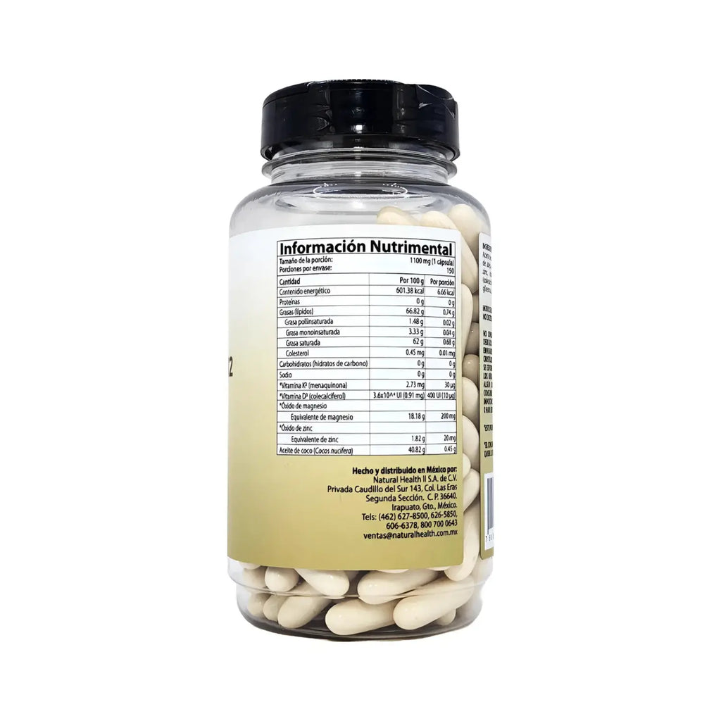 All Nature Vitamina D3 y K2 150 Capsulas 1100mg