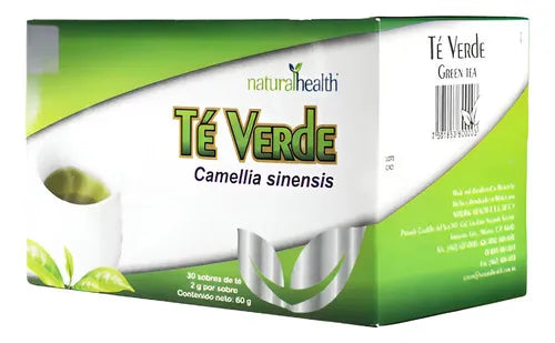 NATURAL HEALTH | Té Verde Camellia Sinensis | 30 Sobres de 2 g | Infusión Natural Antioxidante para el Bienestar General