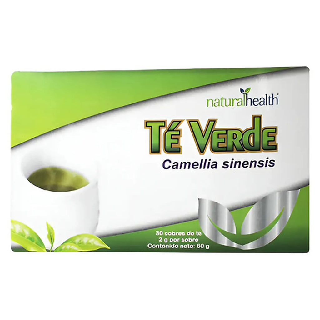 NATURAL HEALTH | Té Verde Camellia Sinensis | 30 Sobres de 2 g | Infusión Natural Antioxidante para el Bienestar General