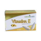 Natural Health Vitamina E | 30 Cápsulas de 1 g | Antioxidante y Cuidado de la Piel | Suplemento Alimenticio