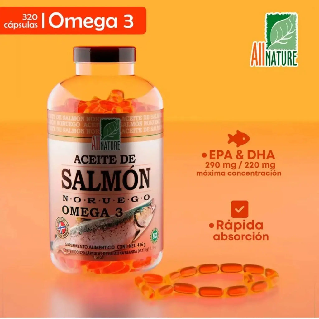 All Nature Aceite de Salmon 320 Capsulas