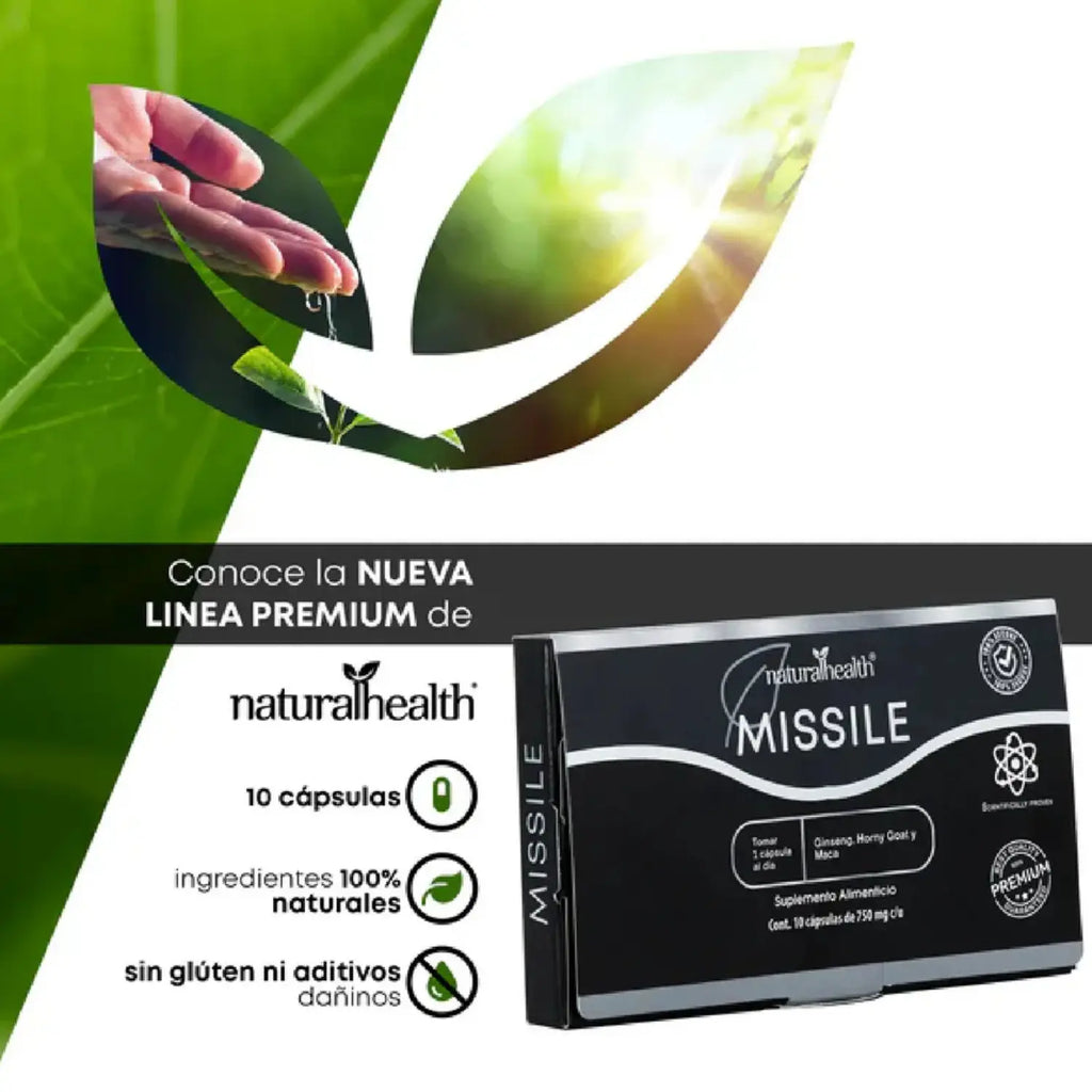 Natural Health Missile Ginseng Horny Goat Maca 10 Caps Sfn