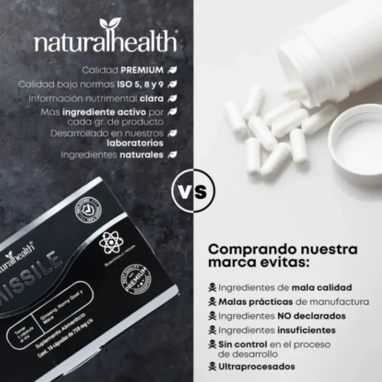 Natural Health Missile Ginseng Horny Goat Maca 10 Caps Sfn