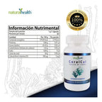 NATURAL HEALTH | Coral Cal Calcio de Coral con Vitamina D3 | 60 Cápsulas de 921 mg | Apoyo para Huesos y Dientes