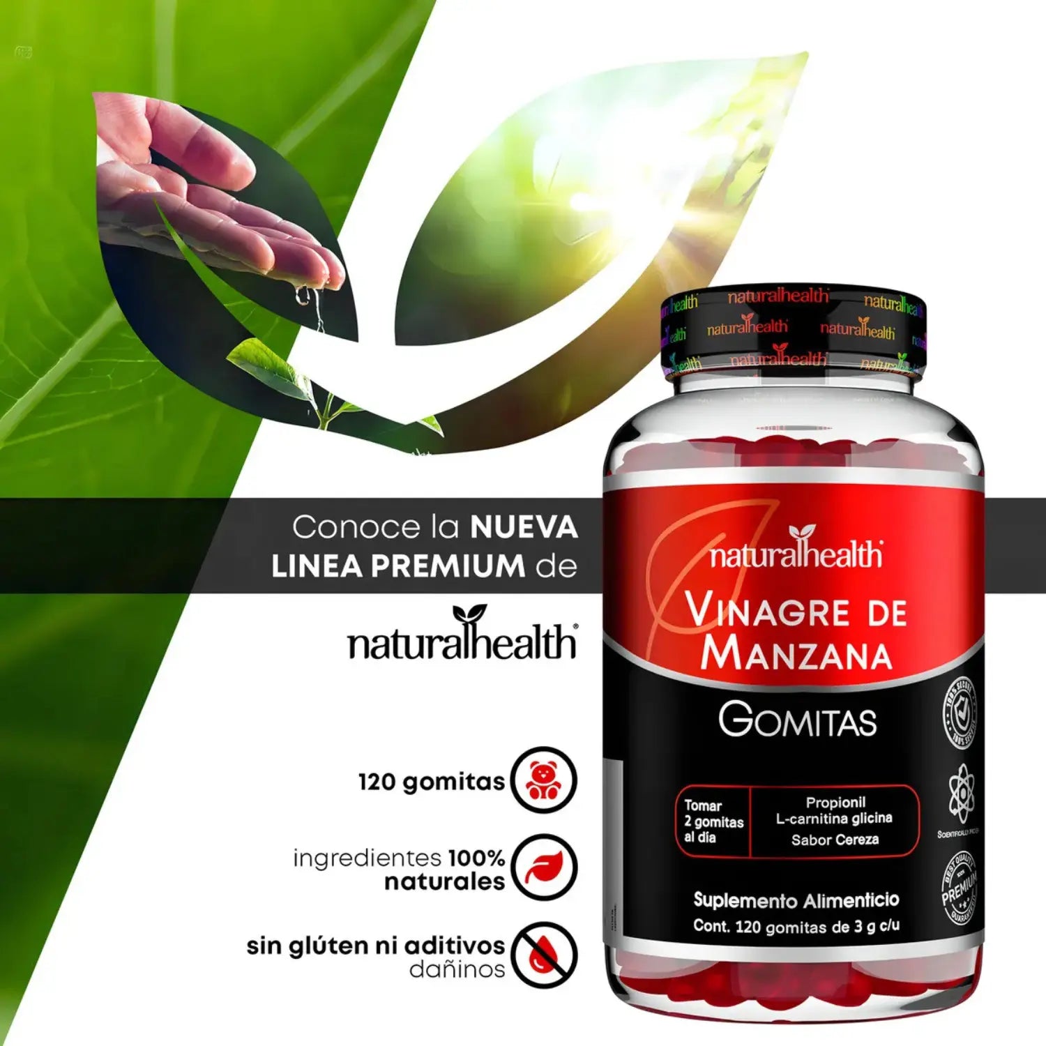 NATURAL HEALTH Gomitas de vinagre de manzana
