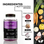 Natural Health Colágeno Hidrolizado | 120 Gomitas | Ácido Hialurónico + Biotina | Sabor Fresa | Cuidado de Piel, Cabello y Uñas | Suplemento Alimenticio