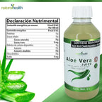 NATURAL HEALTH | Jugo de Aloe Vera con Stevia | Sabor Tropical | 1 Litro | Apoyo Digestivo e Hidratación