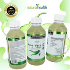 NATURAL HEALTH | Jugo de Aloe Vera con Stevia | Sabor Tropical | 1 Litro | Apoyo Digestivo e Hidratación