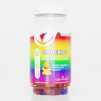 NATURAL HEALTH | Munekids Inmune Kids con Vitamina C, Zinc y Vitamina D3 | 60 Gomitas de 3 g | Sabor Fresa, Uva y Cereza | Apoyo al Sistema Inmunológico Infantil
