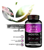 NATURAL HEALTH | Myo & D-Chiro Inositol 40:1 | 240 Cápsulas de 530 mg | Apoyo al Equilibrio Hormonal y Bienestar Metabólico