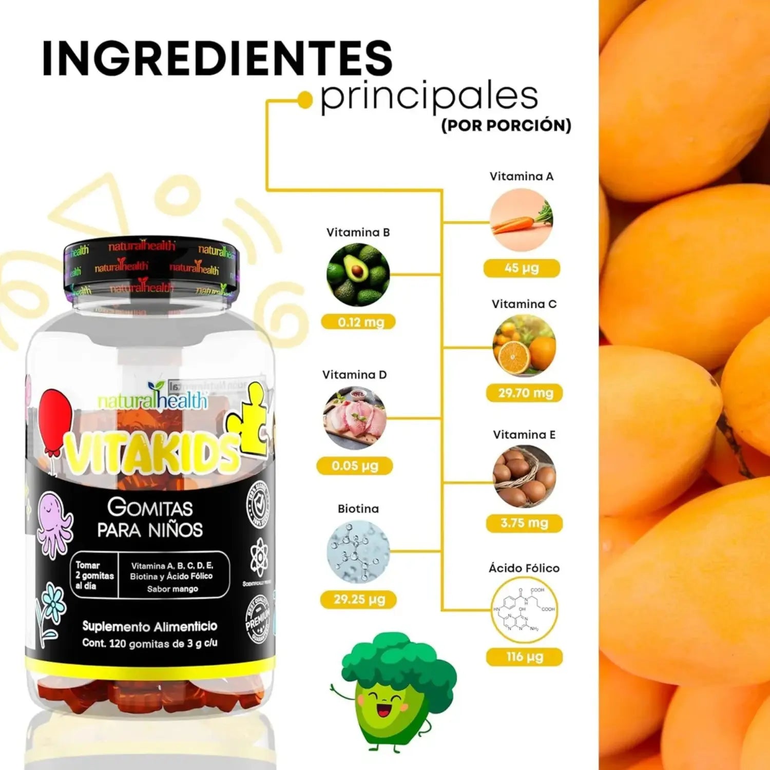 NATURAL HEALTH Natural Health GOMITA VITAKIDS SABOR MANGO