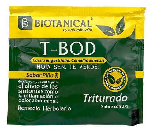 Natural Health T-BOD Piña Biotanical | 30 Sobres de 3 g | Té Herbolario | Sabor Piña | Bienestar Digestivo