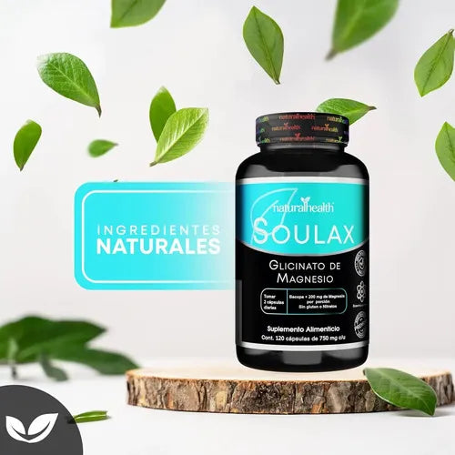 NATURAL HEALTH | Soulax Glicinato de Magnesio con Bacopa | 120 Cápsulas de 750 mg