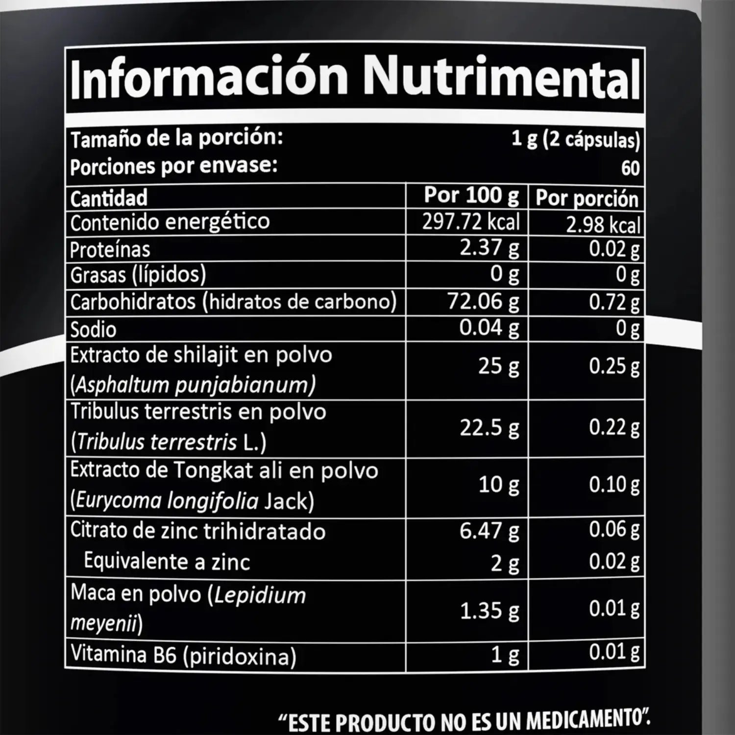 NATURAL HEALTH Natural Health PROYectile+/Maca, Shilajit y Tribulus Terrestris 120 caps/ PROD PARA LA PROSTATA/ POT SEXUAL