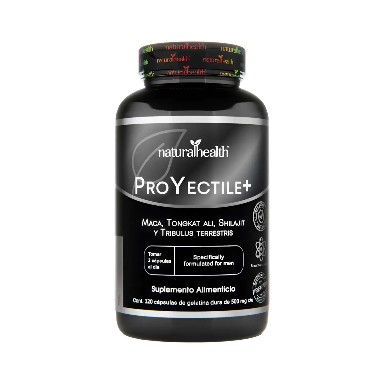 NATURAL HEALTH Natural Health PROYectile+/Maca, Shilajit y Tribulus Terrestris 120 caps/ PROD PARA LA PROSTATA/ POT SEXUAL