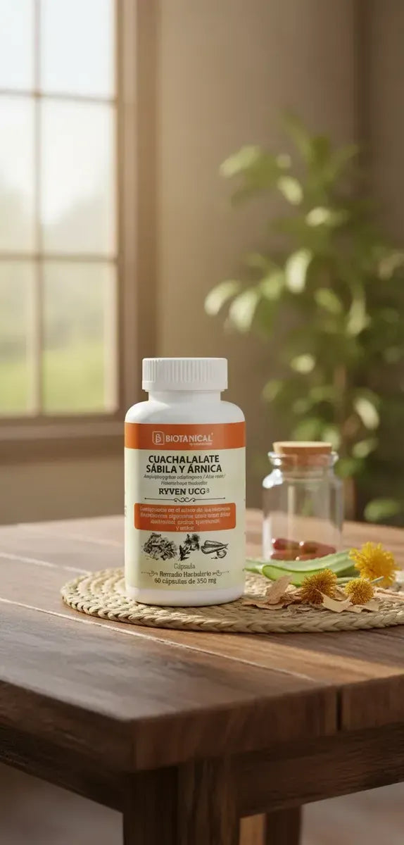 NATURAL HEALTH BIOTANICAL | Tranixol Cuachalalate, Sábila y Árnica | 60 Cápsulas de 350 mg | Apoyo al Bienestar Digestivo