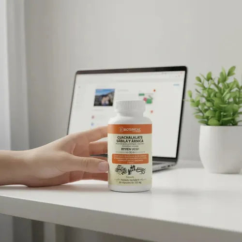 Natural Health Ryven UCG3 | Cuachalalate, Sábila y Árnica | 60 Cápsulas de 350 mg | Suplemento Herbolario