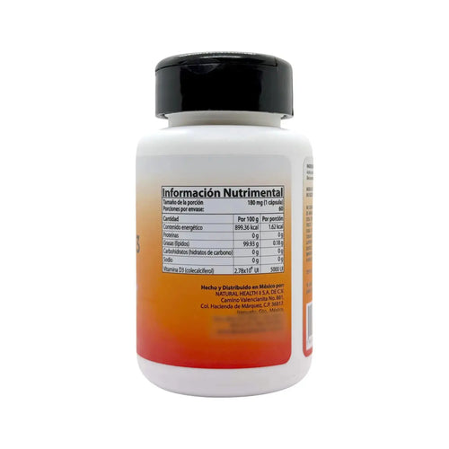 All Nature Vitamina D3 5000 UI, 60 Capsulas