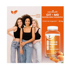 Natural Health Citrato de Magnesio CIT-MG | Apoyo Muscular y Nervioso | Sabor Mandarina | 90 Gomitas