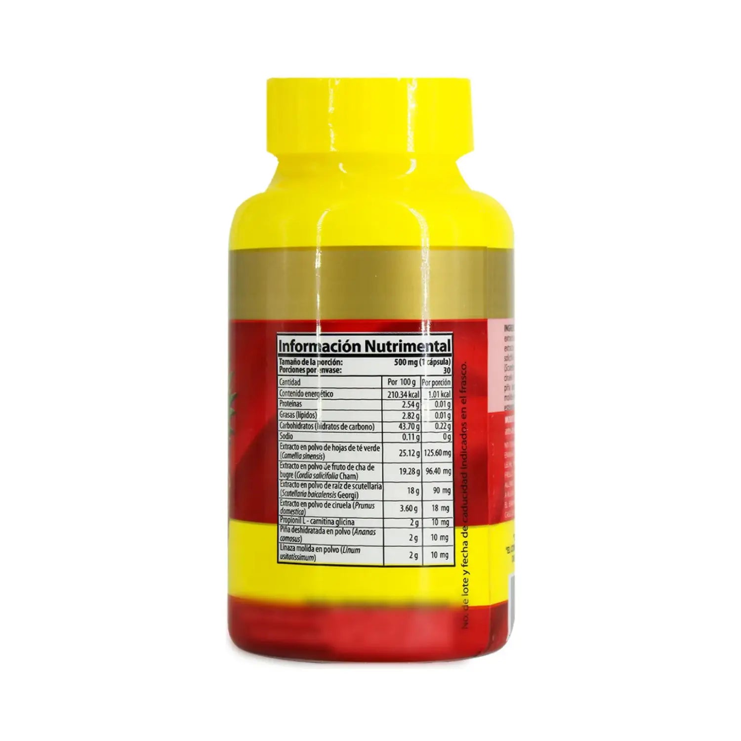 NATURAL HEALTH BELIM PIÑA FRASCO 30 CAPS DE 500 MG C/U