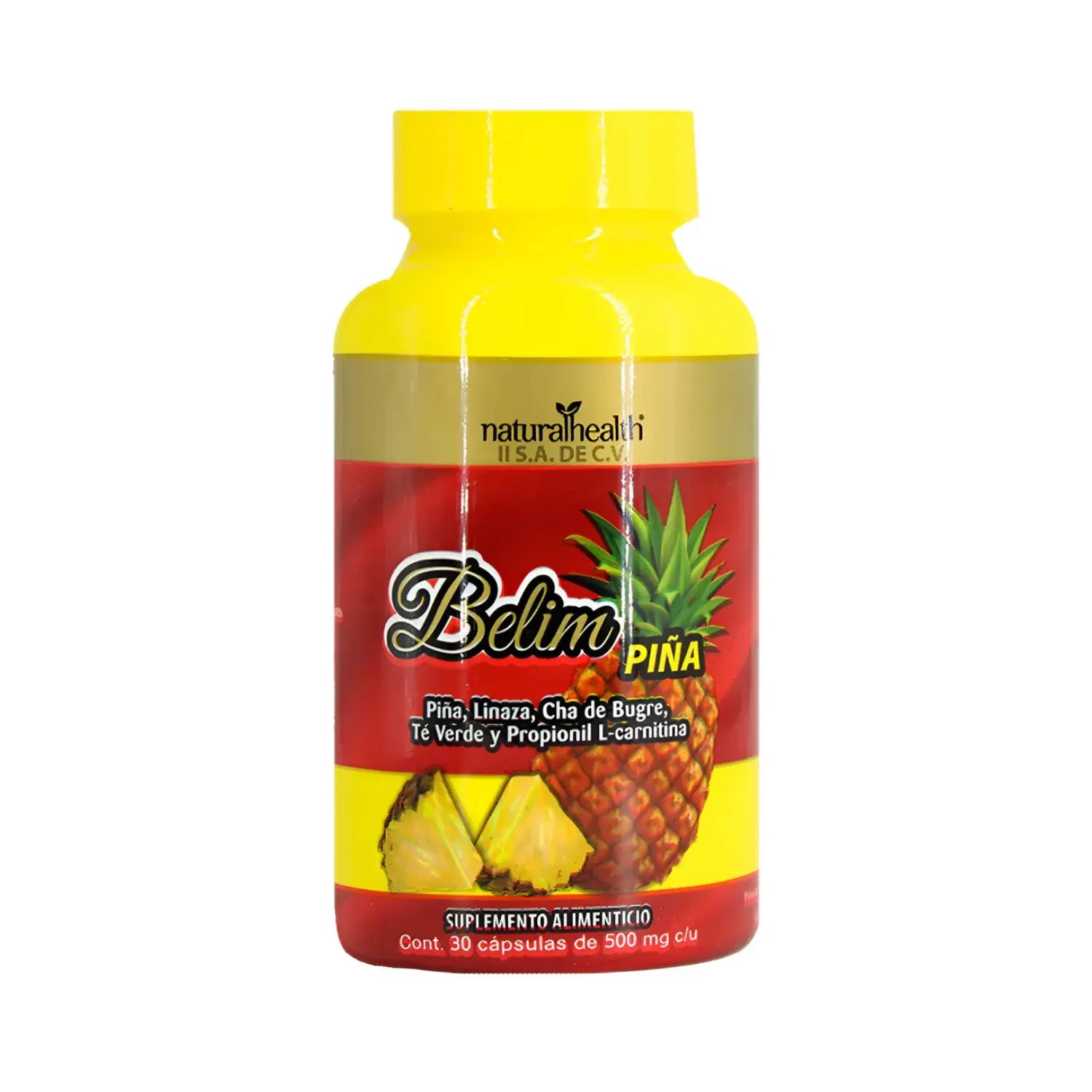 NATURAL HEALTH BELIM PIÑA FRASCO 30 CAPS DE 500 MG C/U