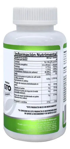Natural Health Green Coffee | Café Verde 500 mg | 30 Cápsulas | Antioxidantes Naturales | Suplemento Alimenticio
