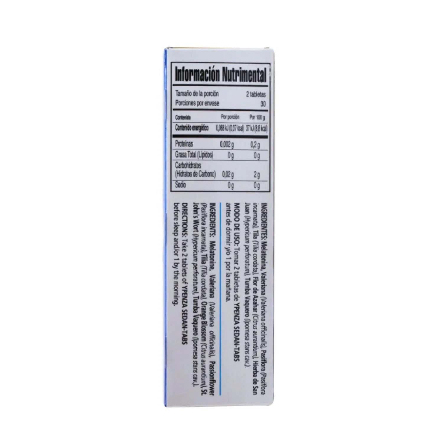 Ypenza Sedan-Tabs Melatonina 60 tabs