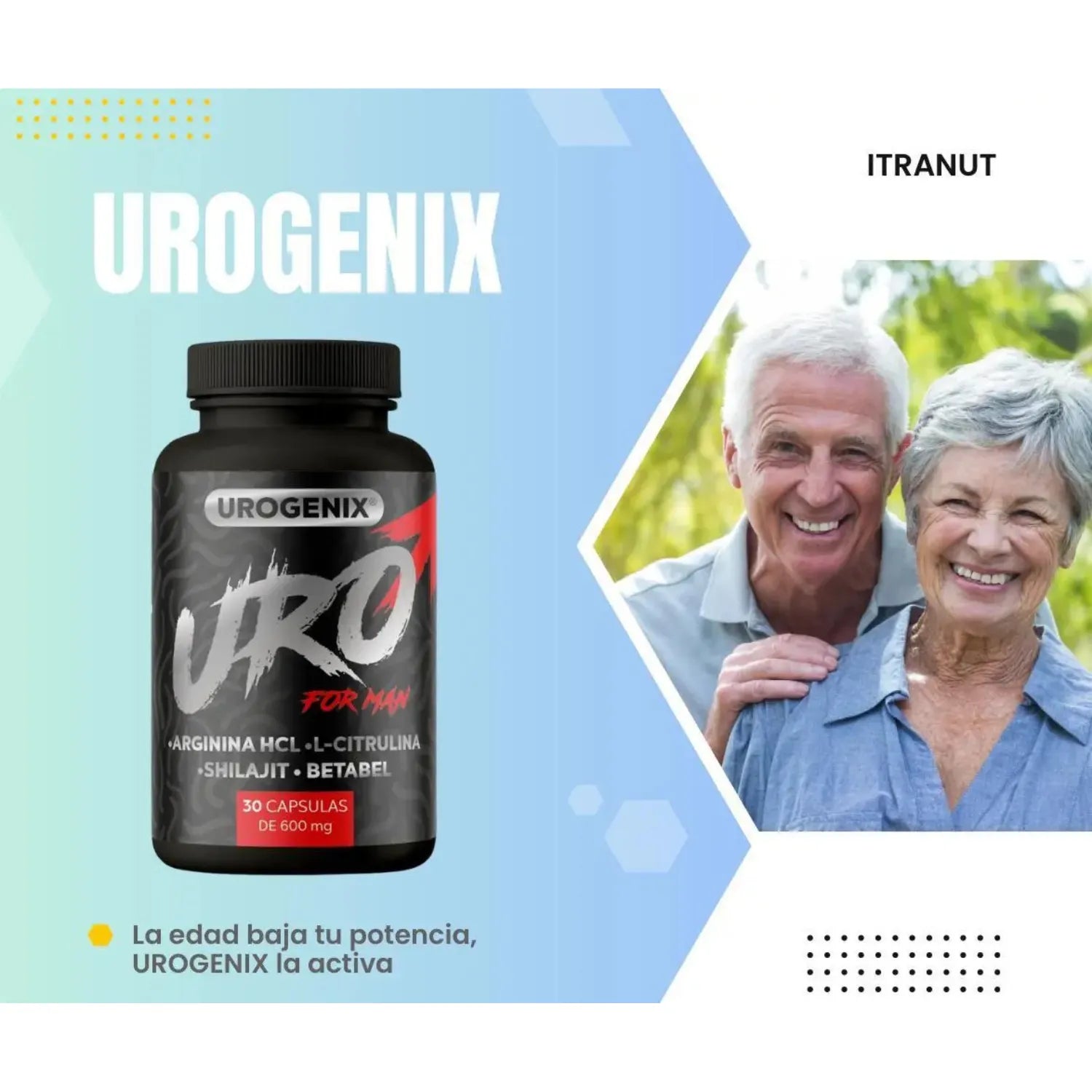 Urogenix URO For Man Potenciador & Vigorizante con 30 Capsulas