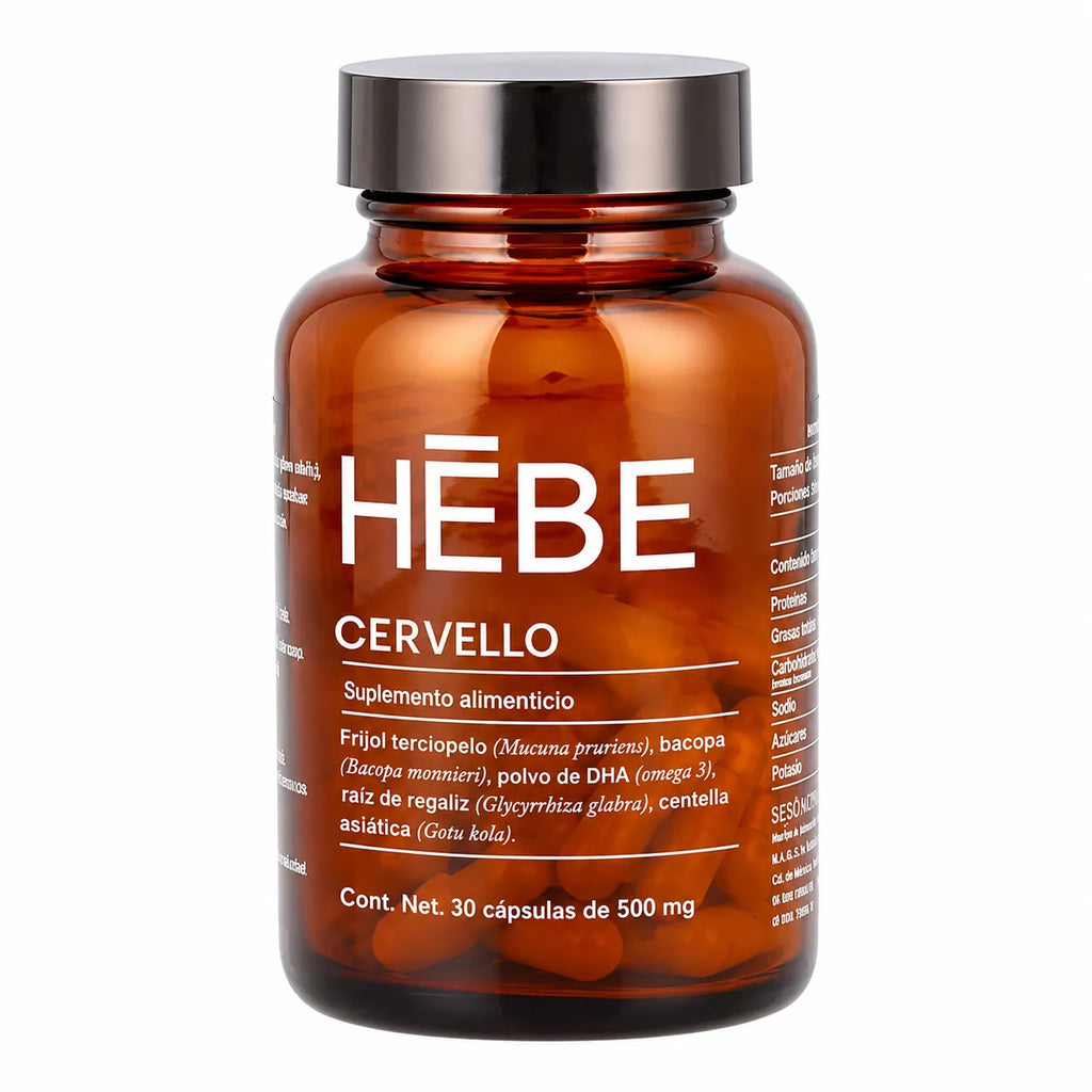 Hebe Sesen Cervello | Bacopa, DHA Omega 3 y Regaliz | 30 Cápsulas de 500 mg | Bienestar Cognitivo | Suplemento Alimenticio